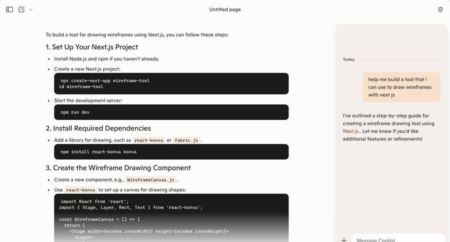 Copilot
			 onboarding task completion instructions message article documentation code snippet ui page example