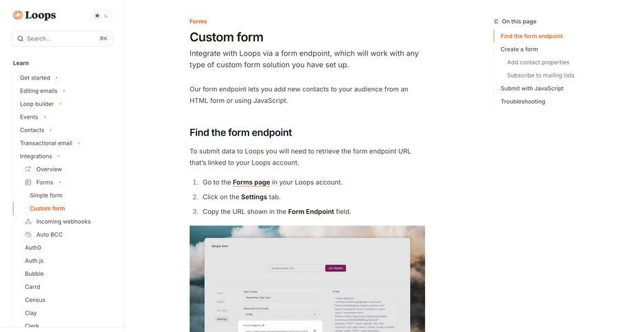 Loops
				form ui page example