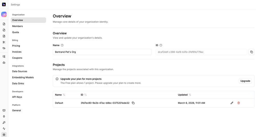 Llamaindex
				settings ui page example