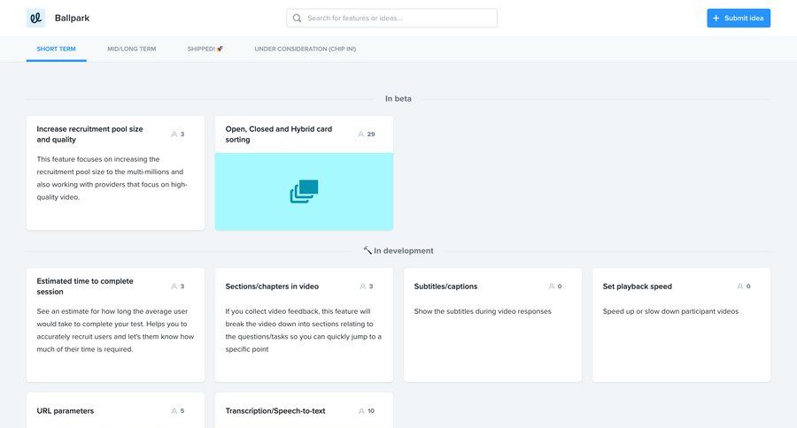 Ballpark
			 dashboard grid kanban board call transcript features transcript ui page example