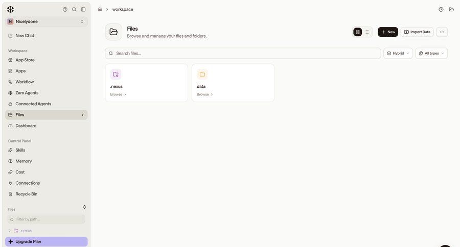 Zaro
			workspace settings sidebar navigation ui page example