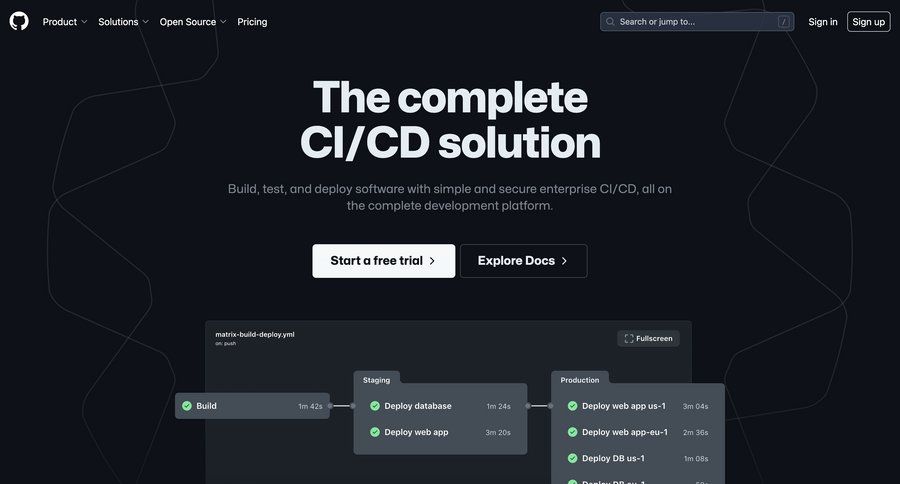 Github
			 price workflow automation payment options homepage home page rich text deploy premium payment page press release devops automation ui page example