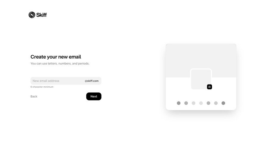 Skiff
				onboarding page example