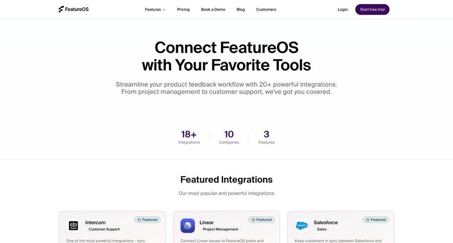 FeatureOS
				integrations ui page example
