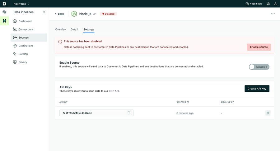Customer.io
			 data management configuration settings hierarchical content content blocks sidebar alert table crm dashboard ui page example