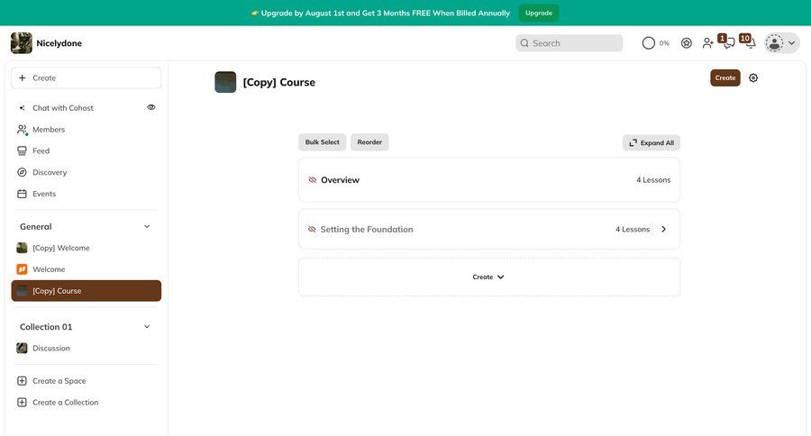 Mighty
			 content management dashboard content hierarchy course creation sidebar create menu accordion reorder ui page example