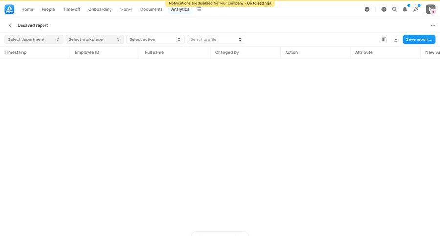 Aboard
			 data filtering audit log hr analytics ui page example