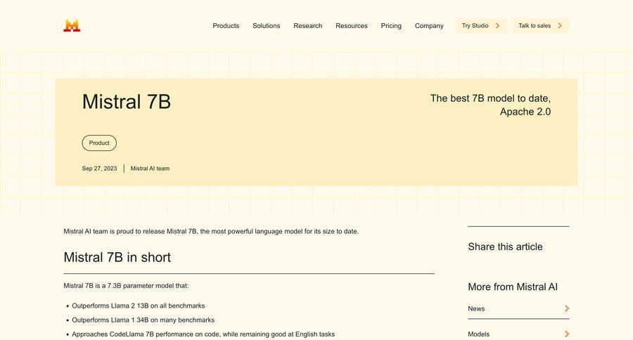 Mistral
				article ui page example
