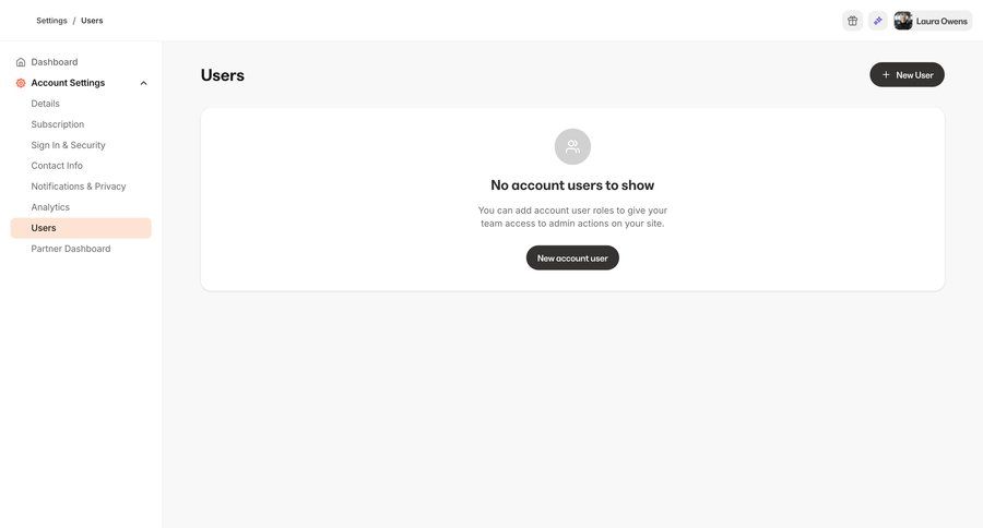 Kajabi
			 settings sidebar navigation user management account setup account settings user role sidebar user ui page example