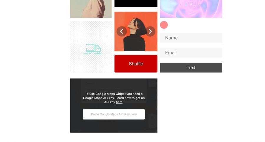 Readymag
			 configuration grid form maps api integration ui page example