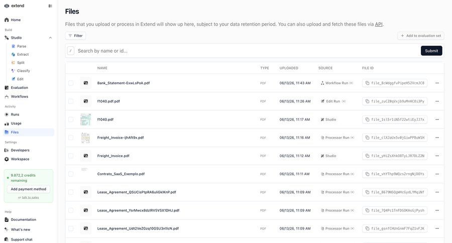 Extend
			 document list ui page example