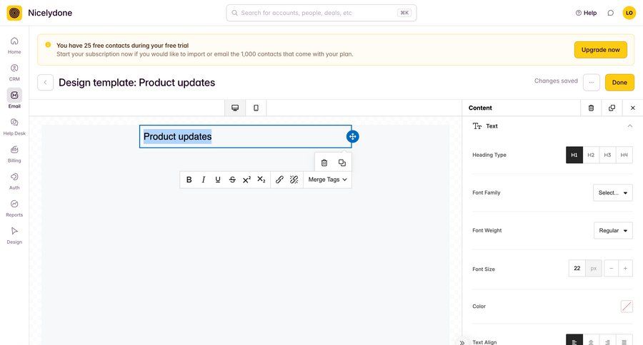 Outseta
			 content management editor design template customization sidebar menu ui page example