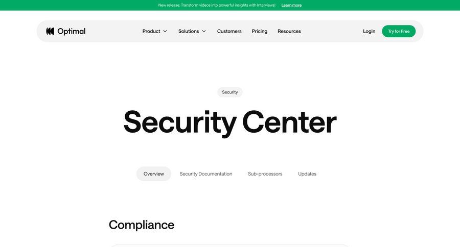 Optimal
				company ui page example