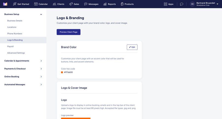 Mangomint
			 configuration settings form file upload upload image sidebar ui page example