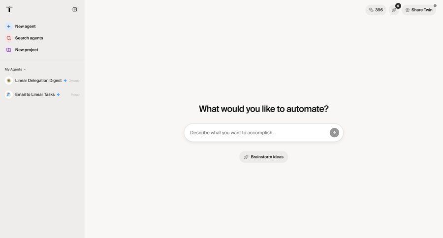 Twin
			 task management dashboard project management artificial intelligence onboarding automation sidebar user profile modern ui page example