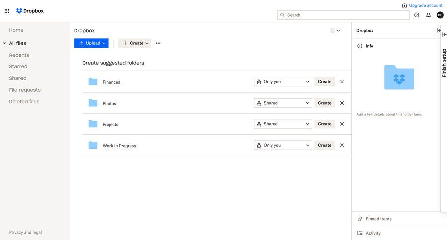 Dropbox
			              ux ui design