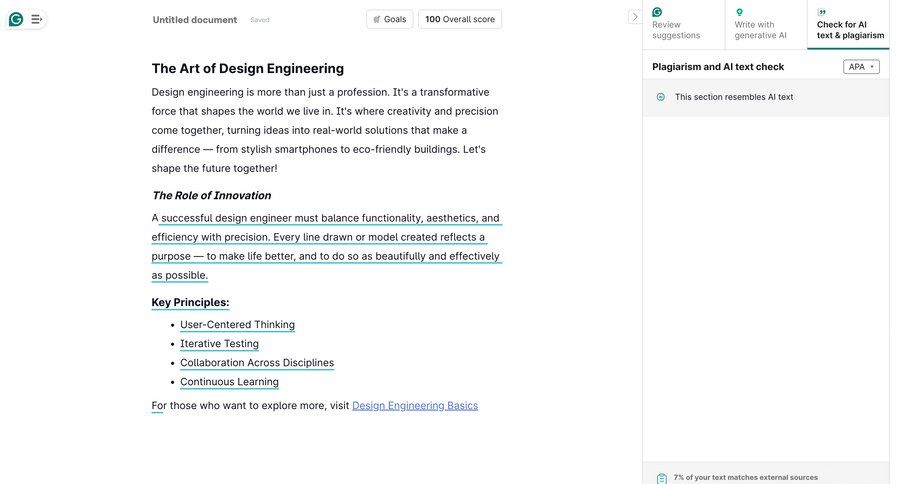 Grammarly
				settings ui page example