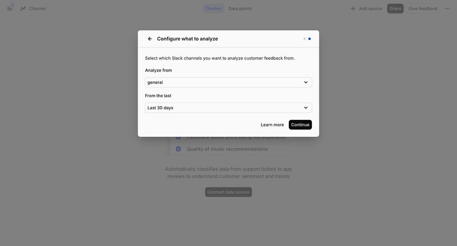 Dovetail
			 analytics dashboard ui page example