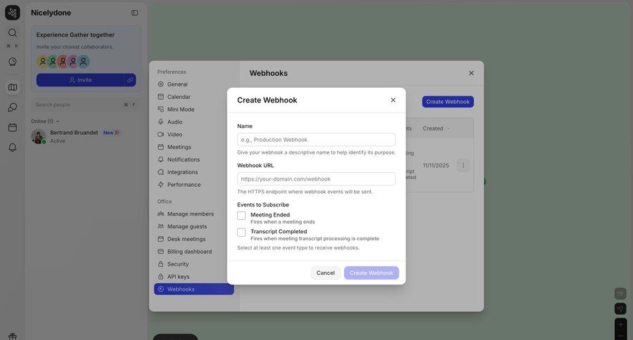 Gather
				settings ui page example