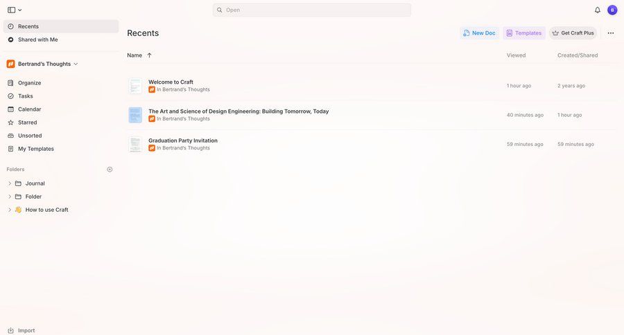Craft
			 dashboard sidebar navigation grid onboarding document management file management content discovery sidebar ui page example
