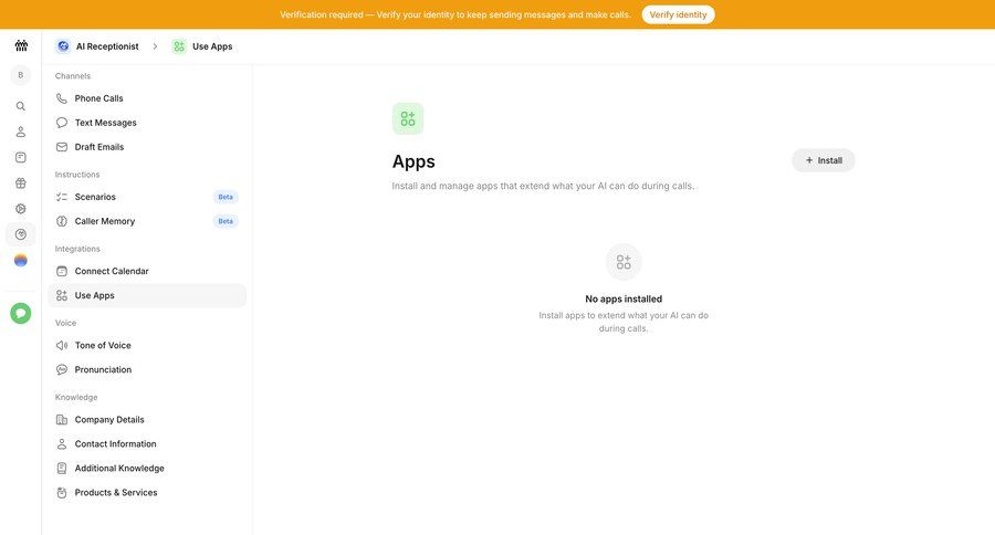 Beside
			 configuration settings artificial intelligence knowledge base integration management minimalist design application management instructions sidebar setup integration modern voice ui page example