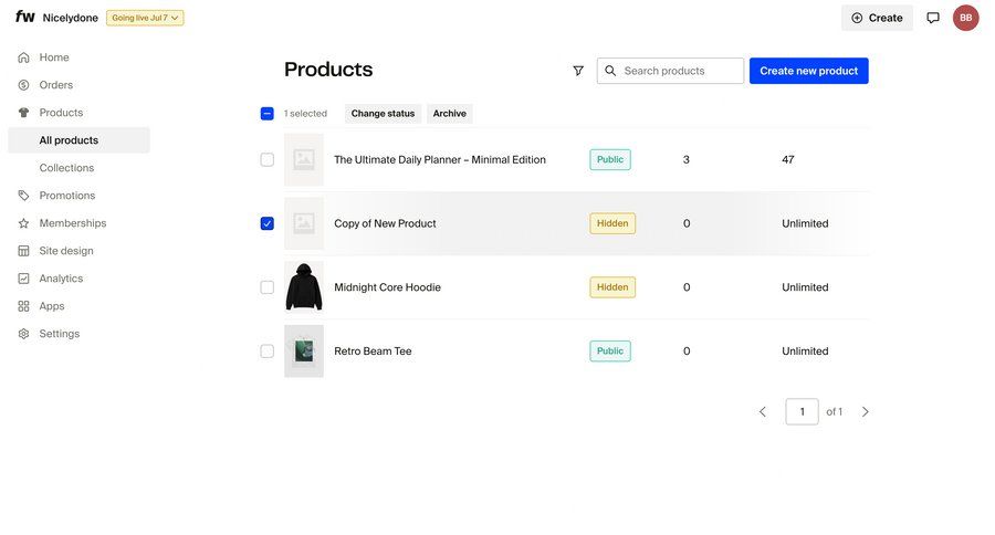 Fourthwall
				list ui page example
