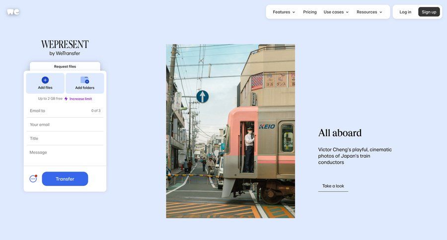 WeTransfer
			  ux ui design