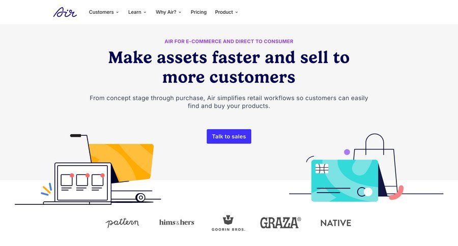 Air
				plans & pricing ui page example