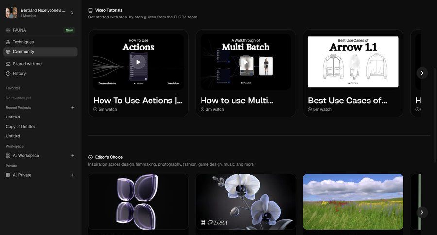 Flora
			home list community education program content modern design navigation bar sidebar progress bar project management dashboard hierarchical navigation content discovery media gallery ui page example