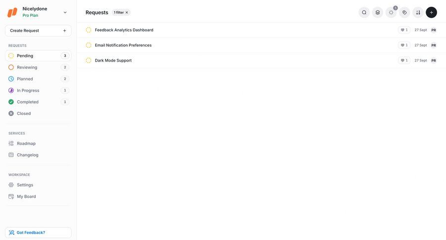 UserJot
			 dashboard sidebar navigation project management workflow ui page example