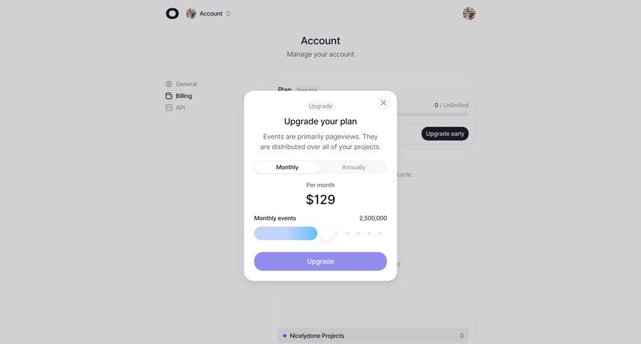 Visitors
			 paywall saas pricing upgrade modal usage-based pricing ui page example