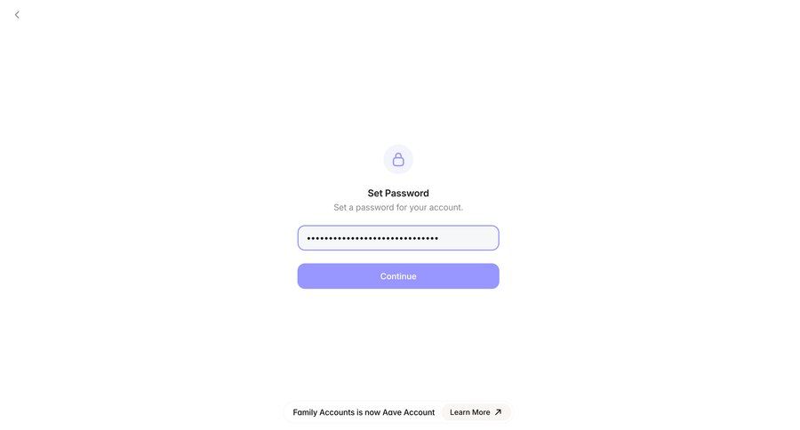 Family
			 account creation ui page example