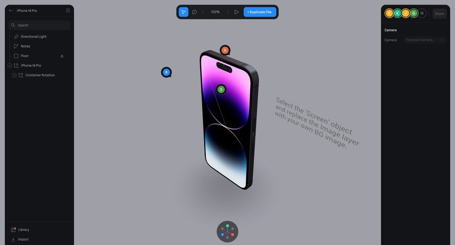 Spline
				design editor page example