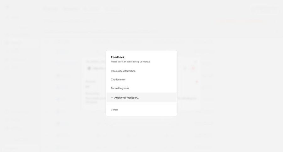 Parallel
			 form feedback collection user feedback cancel action ui page example