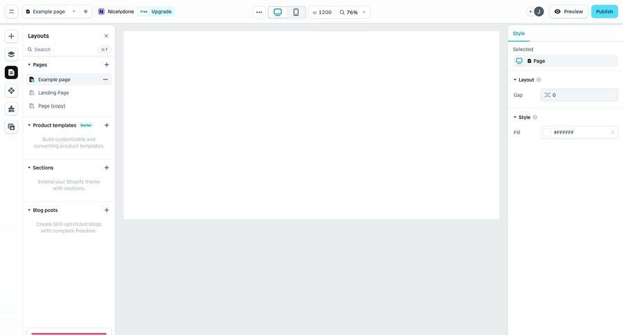 Instant
			content editor tools workspace settings content management e-commerce form editor real-time preview style customization drag and drop extend trial wysiwyg sidebar accordion ui page example
