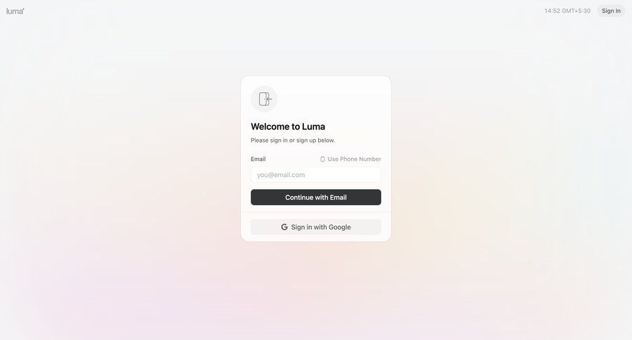 Luma
			           ux ui design