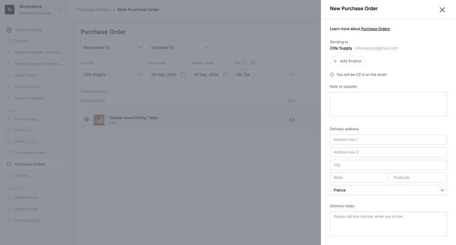 Programa
			 modal screen e-commerce form note creation create date picker order tracking ui page example