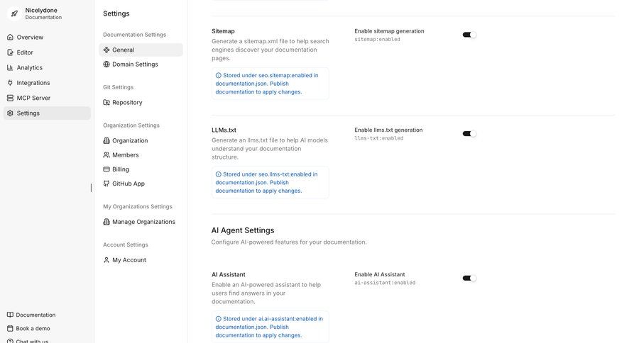Documentation.AI
				settings ui page example
