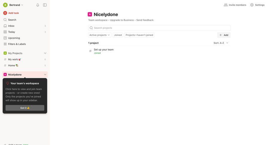 Todoist
			tooltip product tour task management team collaboration dashboard sidebar navigation project management onboarding project setup team workspace content hierarchy dropdown filters tutorial guide sidebar lists menu tip guided tour ui page example