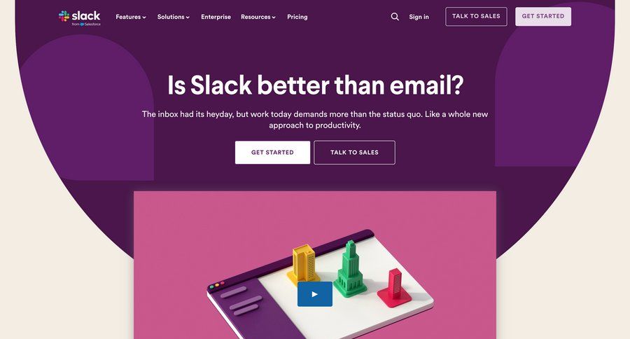 Slack
			 features comparison page competition vs comparision alternatives accordion enterprise ui page example
