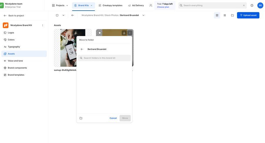 Creatopy
			 dashboard sidebar navigation folder management hierarchical navigation ui page example