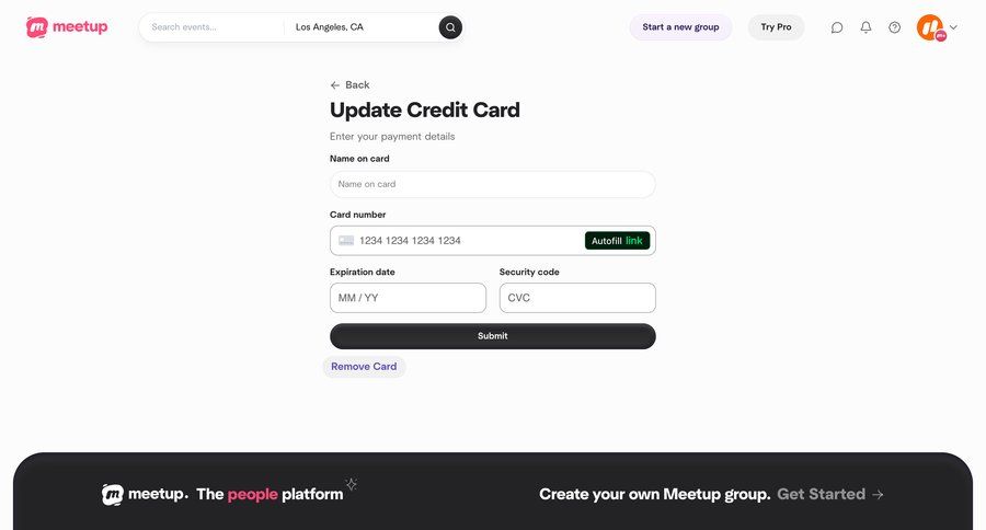 Meetup
				form ui page example