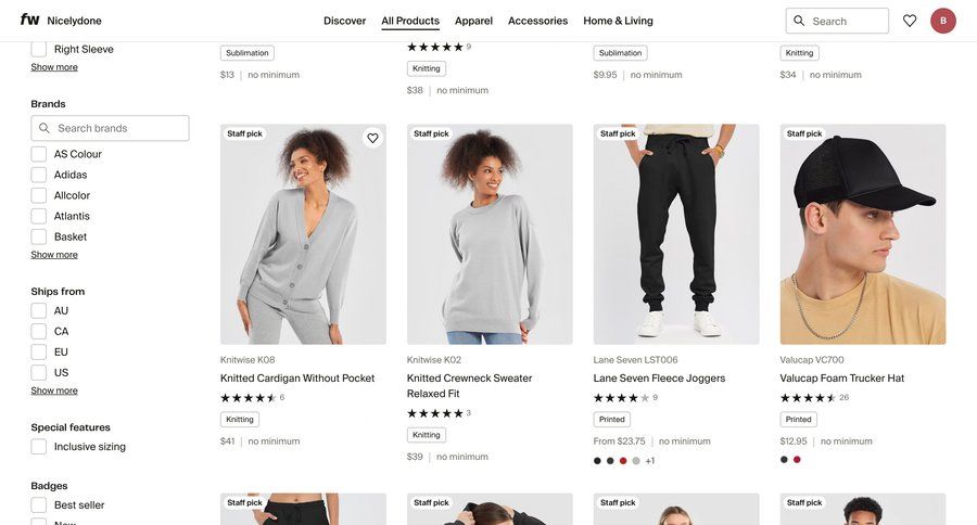 Fourthwall
				list ui page example