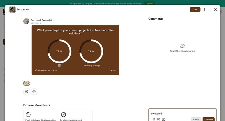 Mighty
			detail page form comments & reactions modal & popover modal screen social feed ui page example