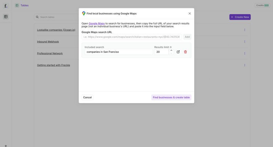 Freckle
			 modal screen data management form import data data import maps importing data ui page example