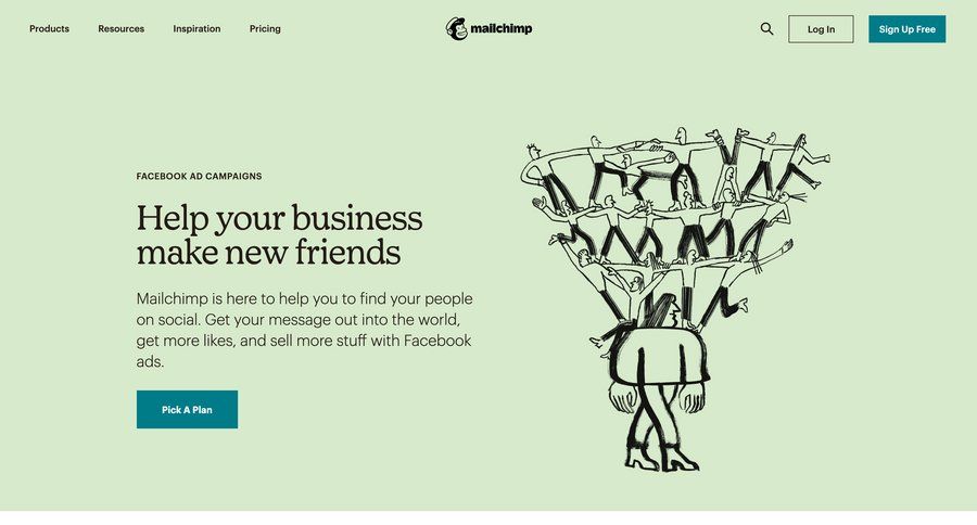 Mailchimp
			 e-commerce campaign management manage links download report ui page example