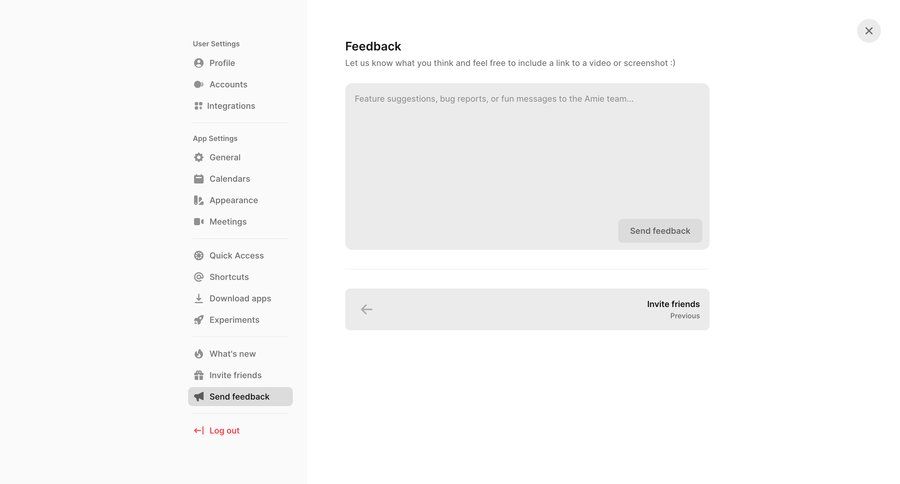 Amie
			share feedback shortcuts quick actions download report suggestion ui page example
