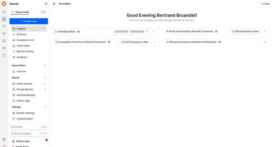 FeatureOS
			 dashboard sidebar navigation artificial intelligence grid onboarding data analysis customer engagement data visualization analytics ui page example