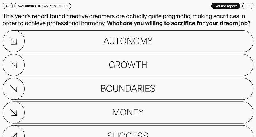 WeTransfer
			 document list editorial blog post news article article feature article order tracking ui page example
