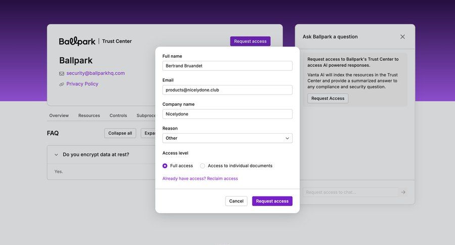 Ballpark
			form security request access accordion form security ui page example